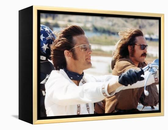 EASY RIDER, 1969 directed by DENNIS HOPPER Peter Fonda and Dennis Hopper (photo)-null-Framed Stretched Canvas