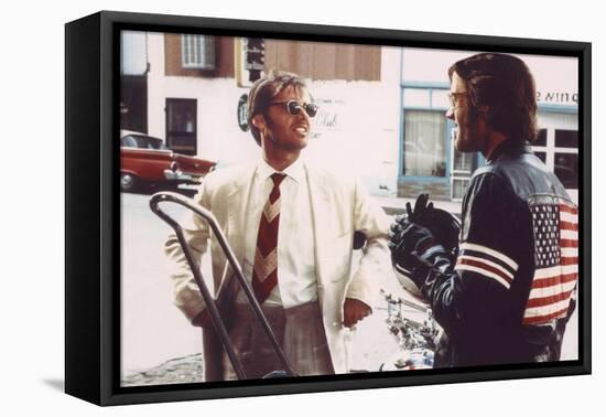 Easy Rider by DennisHopper with Jack Nickolson and Peter Fonda, 1969 (photo)-null-Framed Stretched Canvas