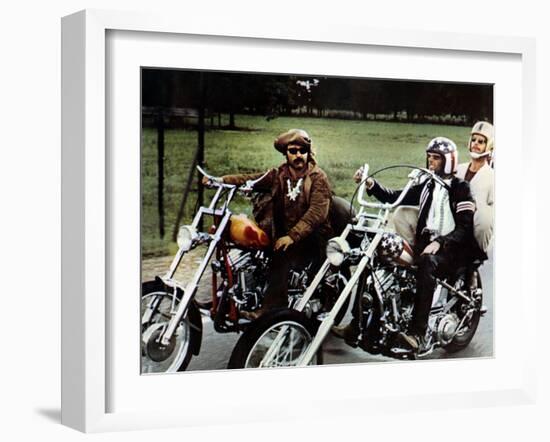 Easy Rider, Dennis Hopper, Peter Fonda, Jack Nicholson, 1969-null-Framed Premium Photographic Print