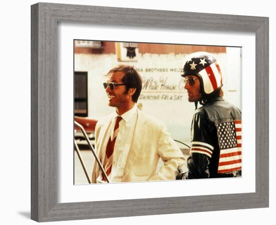 Easy Rider, Jack Nicholson, Peter Fonda, 1969-null-Framed Photo