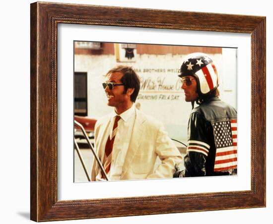 Easy Rider, Jack Nicholson, Peter Fonda, 1969-null-Framed Photo