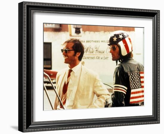 Easy Rider, Jack Nicholson, Peter Fonda, 1969-null-Framed Photo