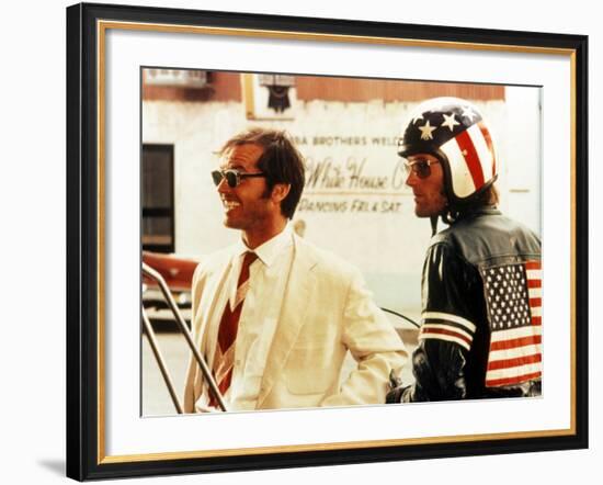 Easy Rider, Jack Nicholson, Peter Fonda, 1969-null-Framed Photo