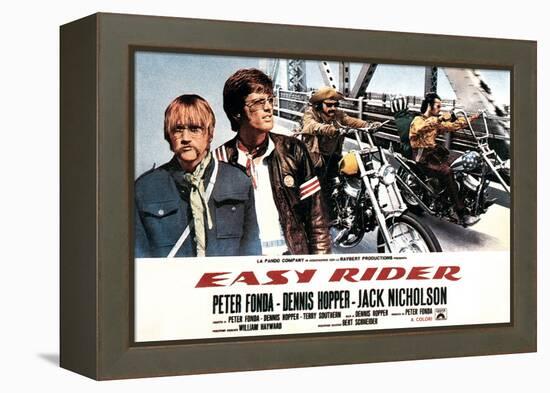 Easy Rider, Luke Askew (Far Left), Peter Fonda, Dennis Hopper, 1969-null-Framed Stretched Canvas