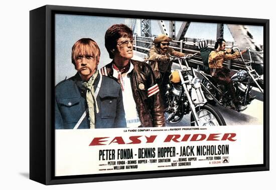 Easy Rider, Luke Askew (Far Left), Peter Fonda, Dennis Hopper, 1969-null-Framed Stretched Canvas