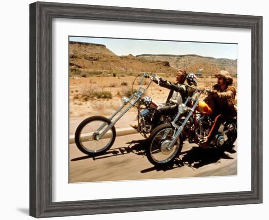 Easy Rider, Peter Fonda, Dennis Hopper, 1969-null-Framed Photo