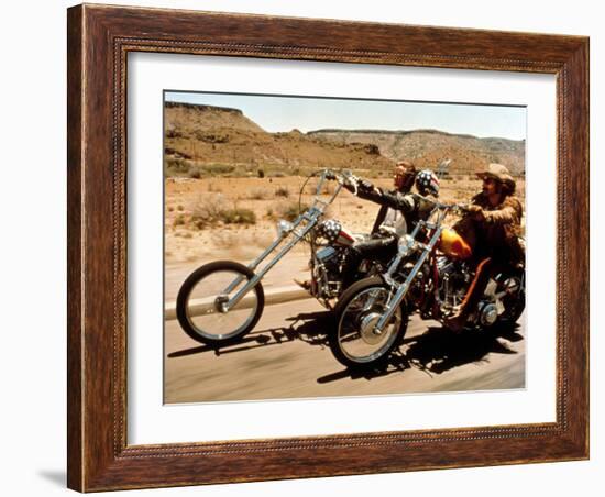 Easy Rider, Peter Fonda, Dennis Hopper, 1969-null-Framed Photo