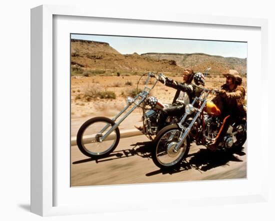 Easy Rider, Peter Fonda, Dennis Hopper, 1969-null-Framed Photo