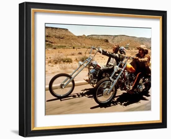 Easy Rider, Peter Fonda, Dennis Hopper, 1969-null-Framed Photo