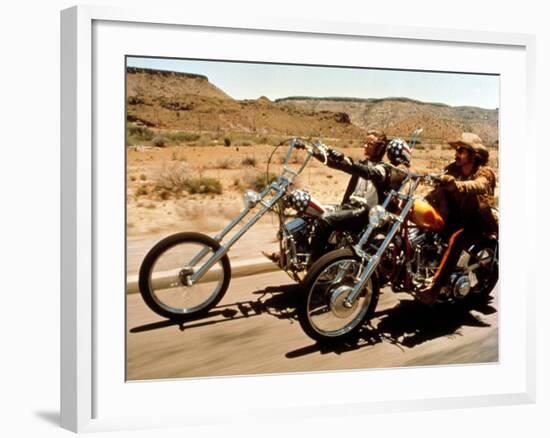 Easy Rider, Peter Fonda, Dennis Hopper, 1969-null-Framed Photo