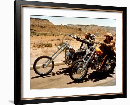 Easy Rider, Peter Fonda, Dennis Hopper, 1969-null-Framed Photo