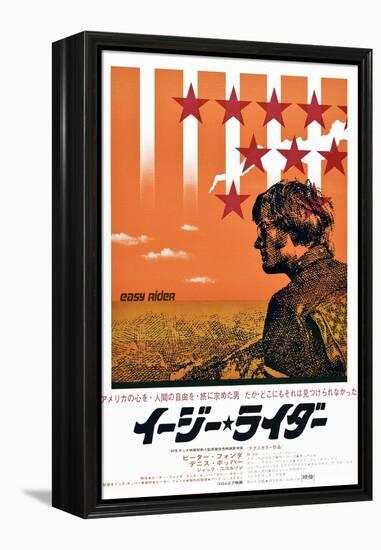 Easy Rider, Peter Fonda on Japanese Poster Art, 1969-null-Framed Stretched Canvas