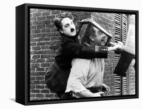 Easy Street, Charles Chaplin, Eric Campbell, 1917-null-Framed Stretched Canvas