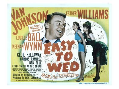 Easy to wed Van Johnson Esther Williams movie poster