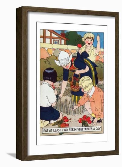 Eat at Least Two Fresh Vegetables a Day-null-Framed Art Print