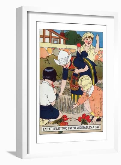 Eat at Least Two Fresh Vegetables a Day-null-Framed Art Print