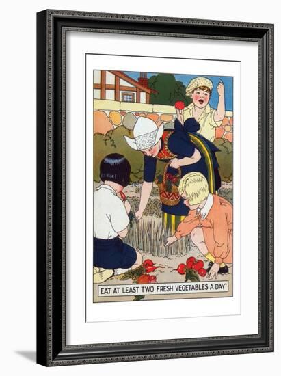 Eat at Least Two Fresh Vegetables a Day-null-Framed Art Print