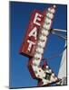 Eat Diner Sign along West 6th Avenue, San Jacinto District, Amarillo, Texas-Walter Bibikow-Mounted Photographic Print