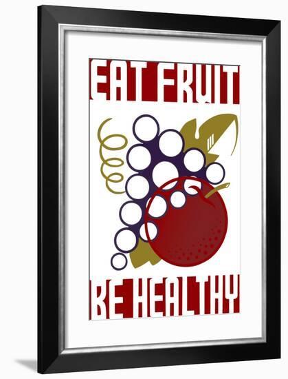 Eat Fruit Be Healthy-Vintage Apple Collection-Framed Giclee Print