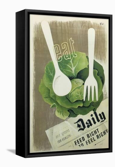 Eat Greens-null-Framed Premier Image Canvas