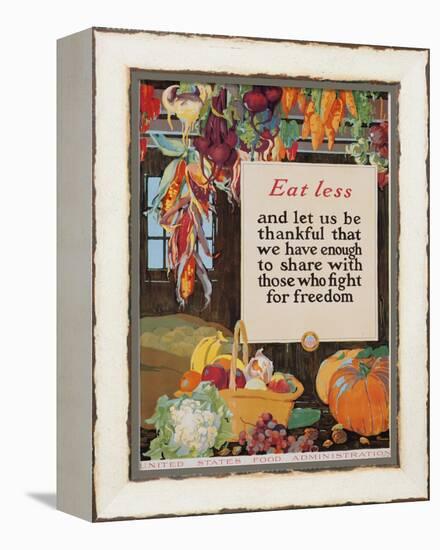 Eat Less and Let Us Be Thankful-null-Framed Premier Image Canvas