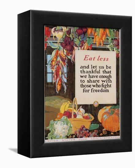 Eat Less and Let Us Be Thankful-null-Framed Premier Image Canvas