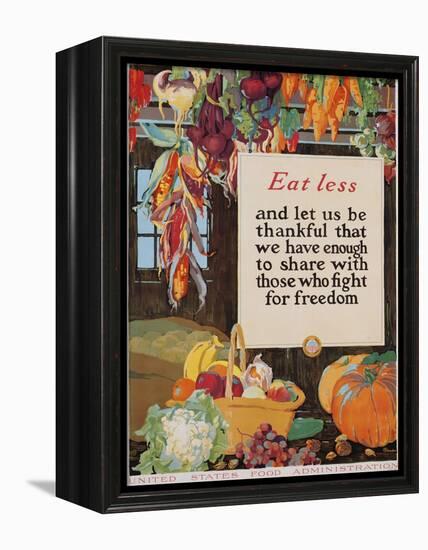 Eat Less and Let Us Be Thankful-null-Framed Premier Image Canvas