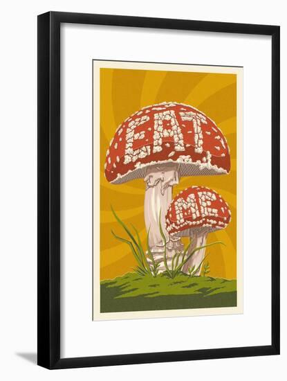 Eat Me Mushroom-Lantern Press-Framed Art Print