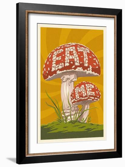 Eat Me Mushroom-Lantern Press-Framed Art Print