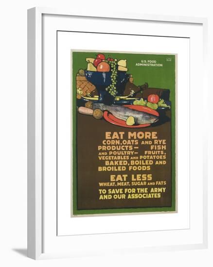 Eat More Corn, Oats and Rye Poster-L^n^ Britton-Framed Giclee Print