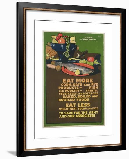 Eat More Corn, Oats and Rye Poster-L^n^ Britton-Framed Giclee Print