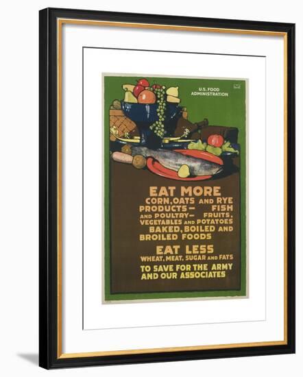 Eat More Corn, Oats and Rye Poster-L^n^ Britton-Framed Giclee Print