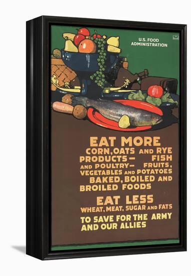 "Eat More Corn, Oats and Rye - To Save For the Army and Our Allies," 1918-L.n. Britton-Framed Premier Image Canvas