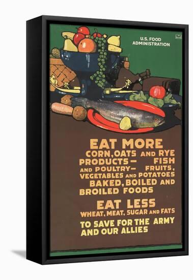 "Eat More Corn, Oats and Rye - To Save For the Army and Our Allies," 1918-L.n. Britton-Framed Premier Image Canvas