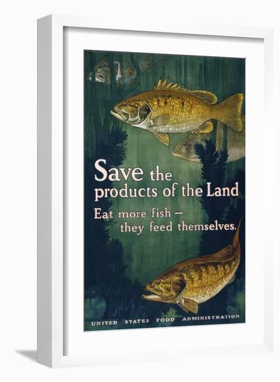 Eat More Fish-null-Framed Giclee Print