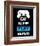 Eat Sleep Game Repeat - Black and Blue-Color Me Happy-Framed Art Print