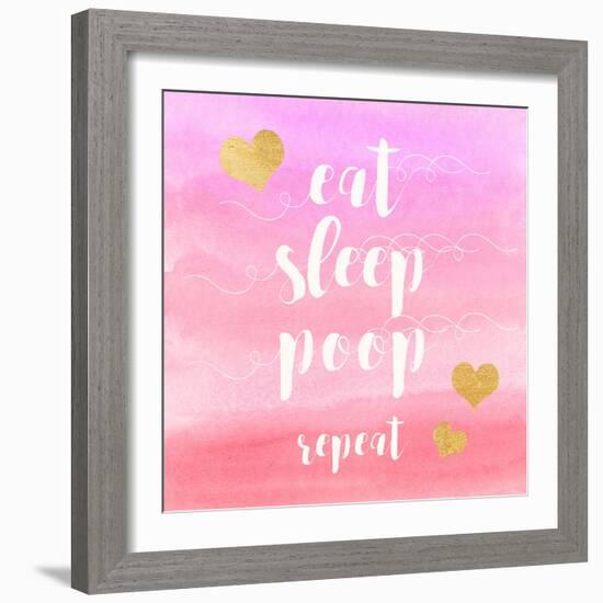 Eat, Sleep, Poop, Repeat-Evangeline Taylor-Framed Art Print