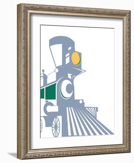 Eat Sleep Trains 1-Kimberly Allen-Framed Art Print