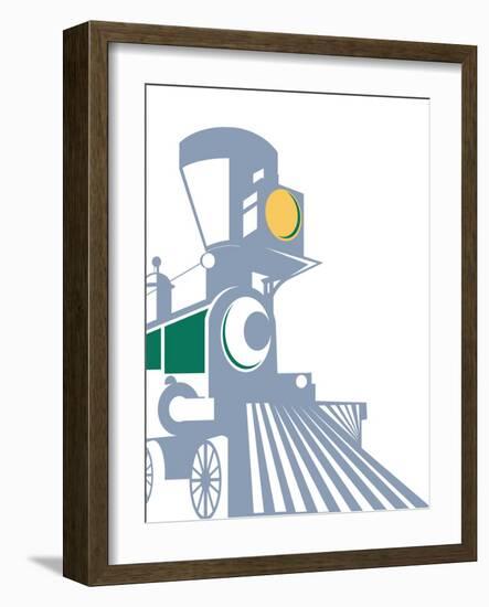 Eat Sleep Trains 1-Kimberly Allen-Framed Art Print