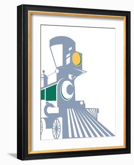 Eat Sleep Trains 1-Kimberly Allen-Framed Art Print