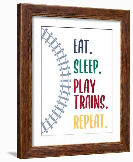 Eat Sleep Trains 2-Kimberly Allen-Framed Art Print
