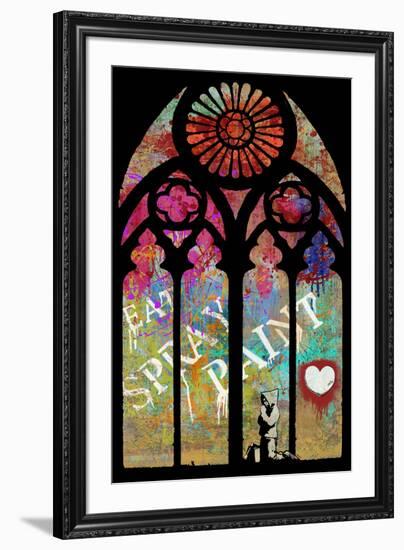 Eat, Spray, Love-Banksy-Framed Giclee Print