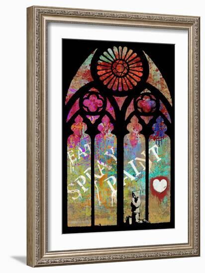 Eat, Spray, Love-Banksy-Framed Giclee Print