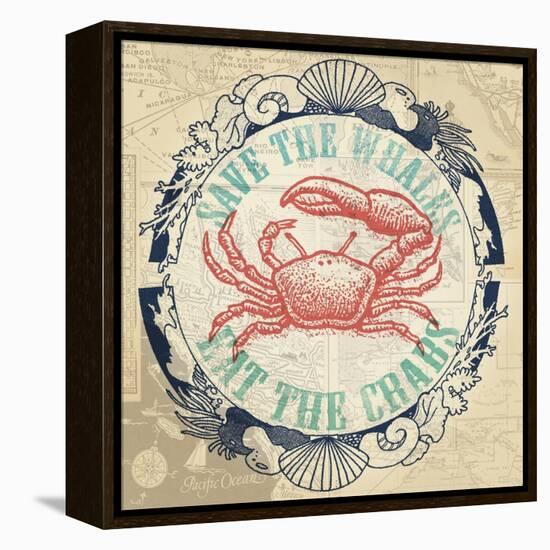 Eat The Crabs-The Saturday Evening Post-Framed Premier Image Canvas