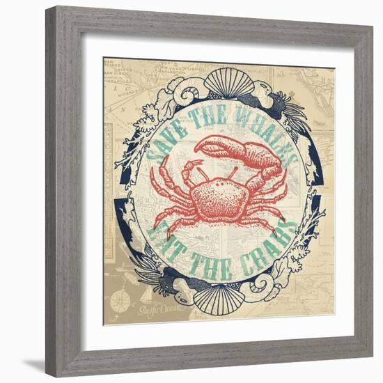 Eat The Crabs-The Saturday Evening Post-Framed Premium Giclee Print