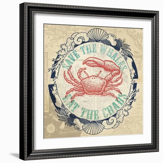 Eat The Crabs-The Saturday Evening Post-Framed Premium Giclee Print