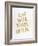 Eat Well Travel Often - Gold Ink-Cat Coquillette-Framed Giclee Print