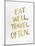 Eat Well Travel Often - Gold Ink-Cat Coquillette-Mounted Giclee Print