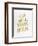 Eat Well Travel Often - Gold Ink-Cat Coquillette-Framed Premium Giclee Print