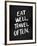 Eat Well Travel Often - White Ink-Cat Coquillette-Framed Giclee Print